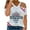 Blue womens tops summer, variant on USSUMA Womens Summer Tops and Blouses Trendy V Neck Independence Day Letter Print T-Shirts for Women Dressy Casual Short Sleeve 4th July Cold Shoulder Shirt Tunics Plus Beach
