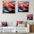 thumbnail image 4 of Designart "Fractal Wave in Purple and Blue II" Abstract Wall Art - Modern Purple Abstract Fractal Living Room Canvas Art, 4 of 6