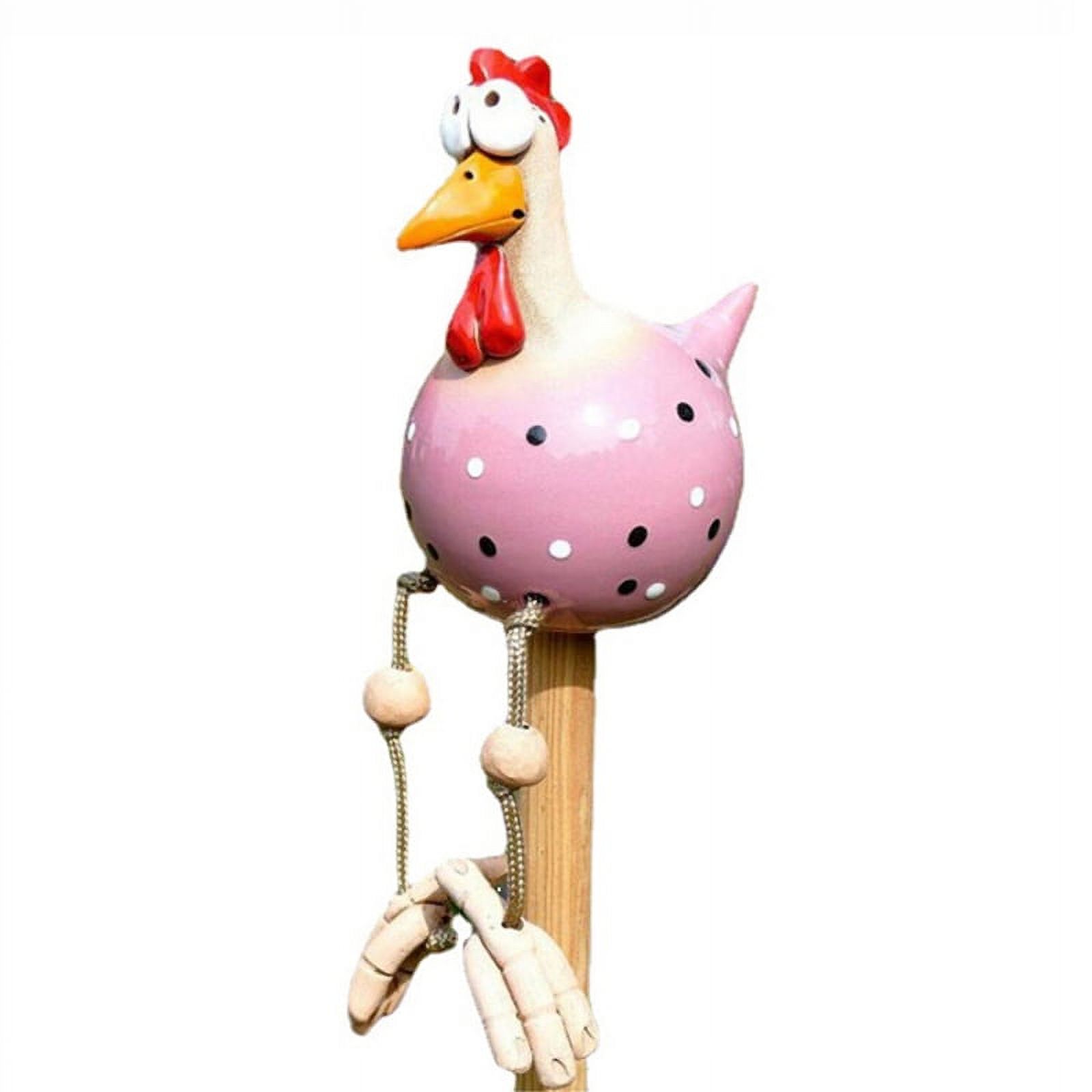 Funny Chicken Fence Decor Statues Home Garden Farm Yard Decorations Sculpture