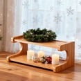 thumbnail image 6 of Wooden Mug Rack 2-Tier Countertop Coffee Cup Organizer | Stepped Display Shelf for Kitchen Cabinet | Space-Saving Mug Holder for Coffee Station & Home Decor, 6 of 7