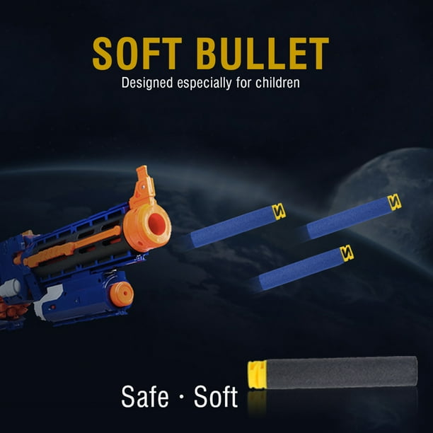 Pistolet jouet noir pour enfants avec 8 recharges rondes et balles BB en