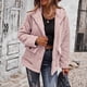 thumbnail image 1 of Pntutb, camisa de manga larga de Color sólido para mujer, abrigo corto de felpa con solapa, abrigo/chaqueta informal de manga larga sin capucha Pntutb Pntutb-1427, 1 of 7