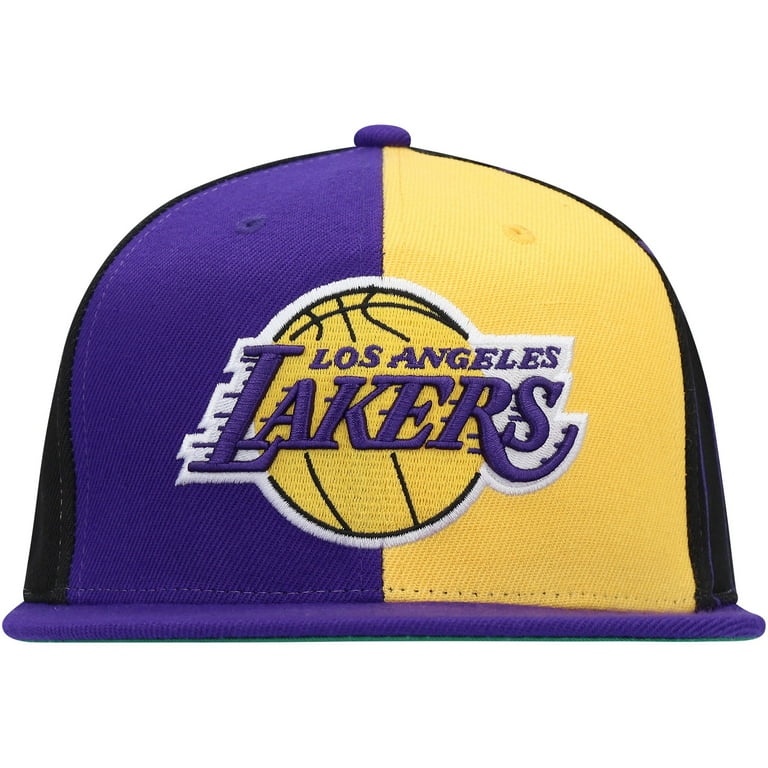 Los Angeles Lakers '47 75th Anniversary Carat Captain Snapback Hat -  Black/Purple