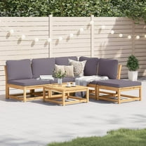 vidaXL 6 Piece Patio Lounge Set with Cushions Solid Wood Acacia