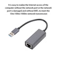 thumbnail image 4 of Tholdsy Tarjeta de red Ethernet RJ45, convertidor de Cable adaptador de aleación de aluminio, reemplazo de portátil para Windows Cables de computadora USB, 4 of 6