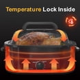 thumbnail image 2 of Horno asador eléctrico 26QT, asador de pavo eléctrico con tapa de visualización y autoadhesiva, horno asador de pavo de acero inoxidable, ROJO, 2 of 5