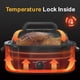 thumbnail image 2 of Horno asador eléctrico 26QT, asador de pavo eléctrico con tapa de visualización y autoadhesiva, horno asador de pavo de acero inoxidable, ROJO, 2 of 5