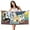 White, variant on Zofaai Bluey Pattern Silver Fox Fleece Beach Towel 27.5x55in, Moisture Wicking Bath Towel Suitable for Home, Travel, Beach
