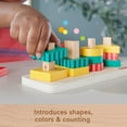thumbnail image 3 of Fisher-Price Wooden Shape Stacker Toddler Sorting Toy, 13 Wood Pieces - Walmart Exclusive, 3 of 6