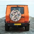 thumbnail image 2 of Fotbe Colorful Flowers Spare Tire Cover Thickening Universal Fit for Jeep, Trailer, RV, SUV, Truck, Tough Tire Wheel Soft Cover-16 inch, 2 of 8