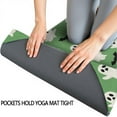 thumbnail image 3 of Green Ghost Bat Pattern Hot Yoga Mat Towel Non Slip for Hot Yoga - Quick-Drying Yoga Mat Cover with 4 Corner Pockets with Travel Bag - Hot Yoga Towel Non Slip 74"x26", 3 of 6