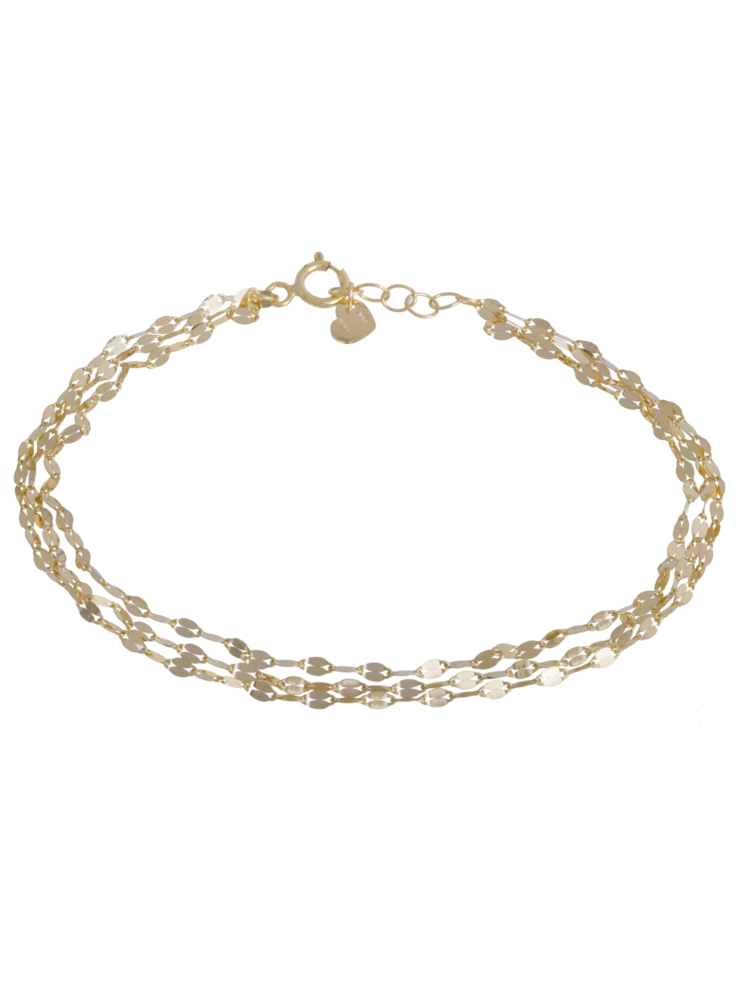 14K Yellow Gold Small Plain Soccer Ball Charm Pendant with 1.6mm Figaro 3+1 Chain Necklace
