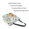 thumbnail image 3 of FORMRS Womens Canvas Tote Bag with Zipper Inner Pocket Shoulder Handbag, Floral Pattern, 3 of 7
