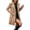 Camel, variant on UDAUDU Women's Winter Wool Blend Mid-Long Coat Notch Collar Double Breasted Pea Coat Trench Elegant Jacket Outwear XL