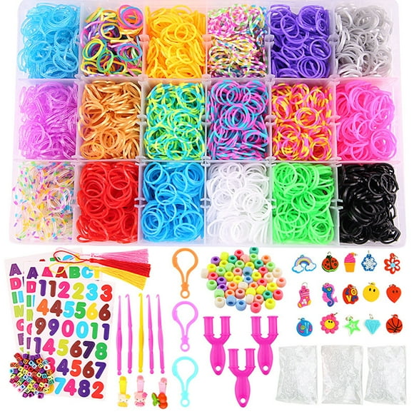 Bangcool Band Loom Kit Rubber Funny 18-Grid DIY Band Bracelet Kit Loom Band for Kids
