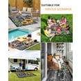 thumbnail image 5 of Outdoor Rug 5x8 ft Farmhouse Floral Sunflower Waterproof Outdoor Patio Rug Mat Non Slip Outside Area Rugs Carpet for RV,Camping,Porch,Deck,Pool,Balconybackyard,You Are My Sunshine Black, 5 of 9