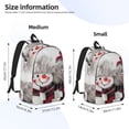 thumbnail image 2 of Vsdgher Christmas Snowman With Hat Print Canvas Backpack Travel Rucksack Unisex Knapsack 15.7/17.7Inch Laptop Backpack for Work,College-Medium, 2 of 5