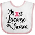 thumbnail image 3 of Inktastic My 1st Lacrosse Season Girls Baby Bib, 3 of 4