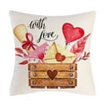 thumbnail image 4 of Set of 4 Valentine's Day Throw Pillow Cases Decorative Cushion Covers for Sofa Couch Bedroom,18*18inch, 4 of 6