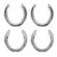 thumbnail image 3 of Herraduras de Aleación de aluminio Ticfox 4 piezas para montar a caballo peso ligero, 3 of 14
