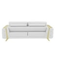 thumbnail image 4 of Two Piece White Genuine Leather Five Person Seating Set, 4 of 5