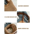 thumbnail image 3 of Luxtrada Crochet Beach Bags for Women Summer Beach Tote Bag Soft Woven Purses Shoulder Bag for Vacation (Khaki), 3 of 9