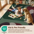 thumbnail image 4 of Design&I 8'x10' Washable Area Rug Sleek Flatweave Pet Friendly Deep Green Abstract Geometric Artwork Design Elegant Contemporary Shapes with Subtle for King Size Bedroom, Under Bed, 4 of 7