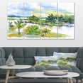 thumbnail image 1 of Aquarelle Forêt d'Automne et Lac - Impression sur Toile Paysage, 1 of 3