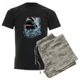 thumbnail image 6 of CafePress - Awesome Shark Art! Men's Dark Pajamas - Men's Dark Loose Fit Cotton Pajama Set, 6 of 7