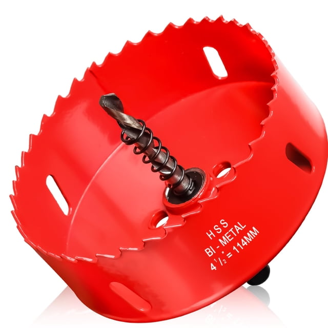 Sierra perforadora ITOOLFIRM 114 mm para madera, cortador de agujeros bimetálico HSS