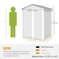 thumbnail image 3 of Outsunny 4.5 x 3ft Outdoor Storage Shed, Metal Garden Shed, Light Grey, 3 of 10