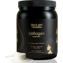 Black Girl Vitamins Collagen Peptides Powder – Skin, Hair, Nails – Dairy-Free, 16oz