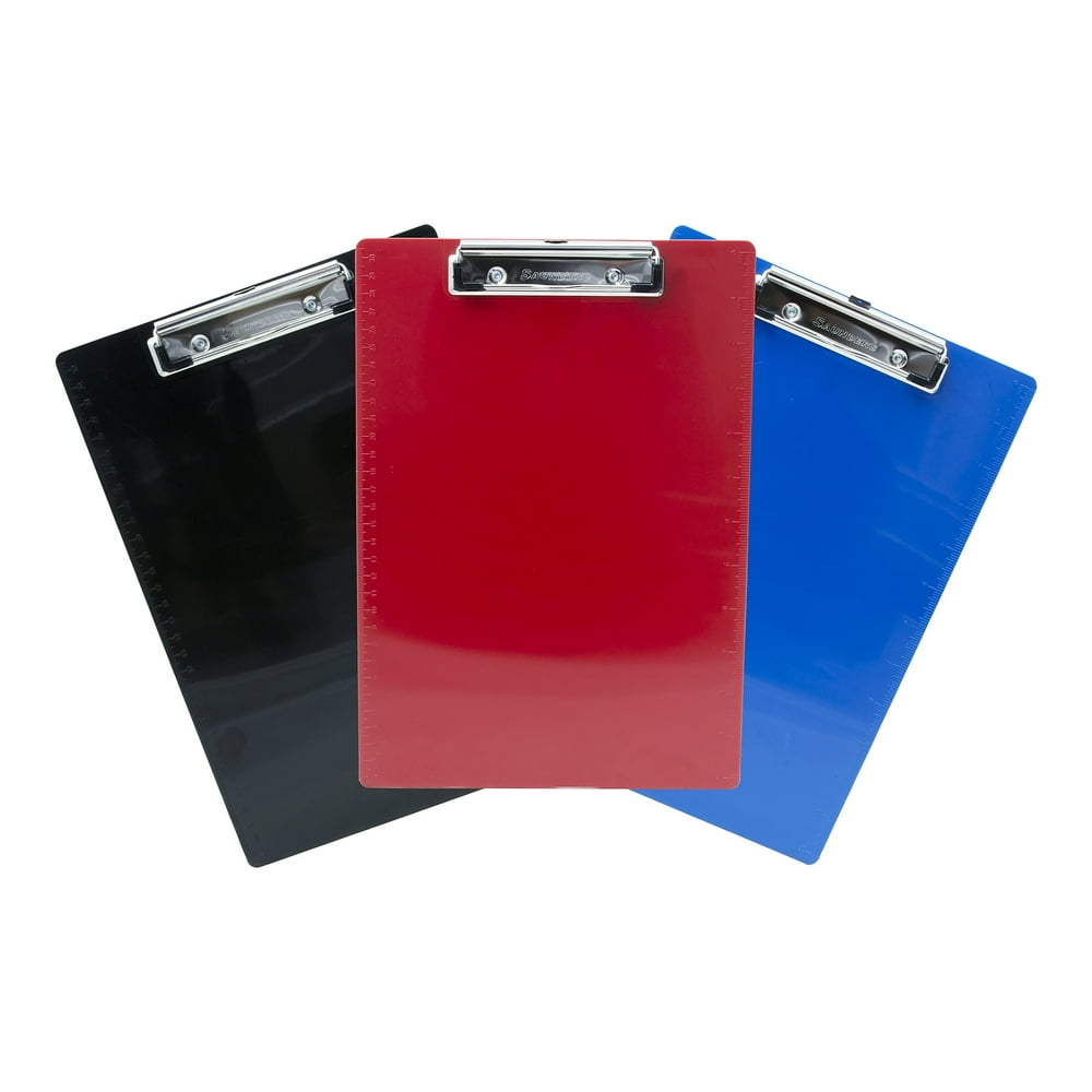 Saunders Plastic Clipboards, Letter Size, Red/Bl SAU22601