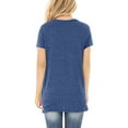 thumbnail image 4 of ALLLIST Solid Womens Spring Tops Short Sleeve V-Neck Blue T-Shirts Blouse for Women, 4 of 8
