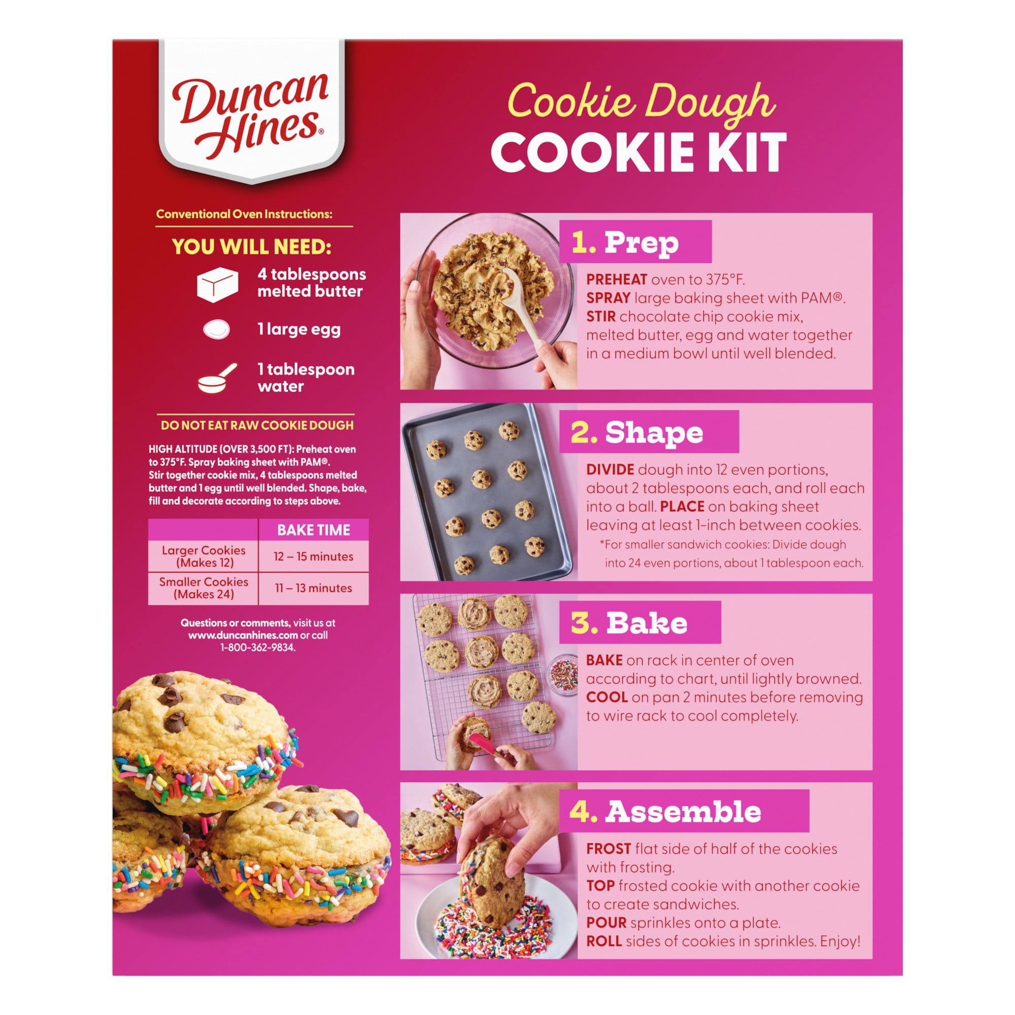 Duncan Hines Epic Kit, Cookie Dough Cookie Mix Kit, 22.19 oz.