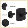 thumbnail image 2 of Zyler - Adhesive Hooks Towel Coat Hooks Wall Hooks Stick On Kitchen Black Item Of 4, 2 of 6