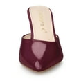 thumbnail image 2 of Allegra K Mules à Talons Aiguilles à Bout Pointu pour Femmes Bourgogne US 7, 2 of 6
