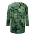 thumbnail image 4 of VALMASS 3/4 Sleeve St Patrick's Day Shirts Women Plus Size Crew Neck Graphic Tops Casual Loose T-Shirts (M, Black), 4 of 5