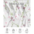 thumbnail image 5 of Pink Flowers Wrap Around Bed Skirts for King Bed 18" Drop,Bed Skirt with Adjustable Elastic Belt Dust Ruffle Bed Valance for Bedroom Hotel Luxury Cartoon Botanical Floral Vines Leaves Bed Frame Cover, 5 of 7