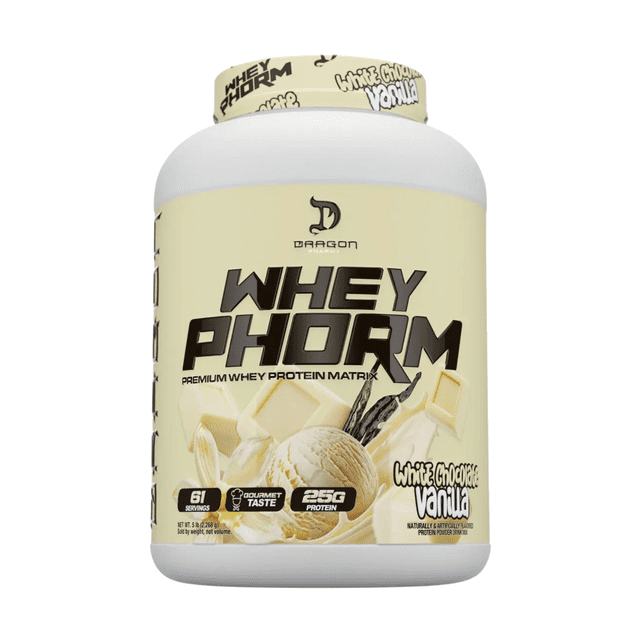 PROTEINA DRAGON PHARMA WHEY PHORM 5 LBS SABOR CHOCOLATE BLANCO HELADO DE VAINILLA