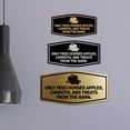thumbnail image 4 of Signs ByLITA Fancy Only Feed Horses Apples, Carrots, and Treats From The Barn, Horses Plastic Sign (Black /Gold) - Small, 4 of 6