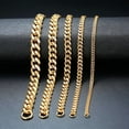 thumbnail image 2 of Lordgold Mens Simple 9mm 14K Yellow Gold Curb Cuban Link Chain Bracelets for Women Unisex Wrist Jewelry Gifts, 2 of 7