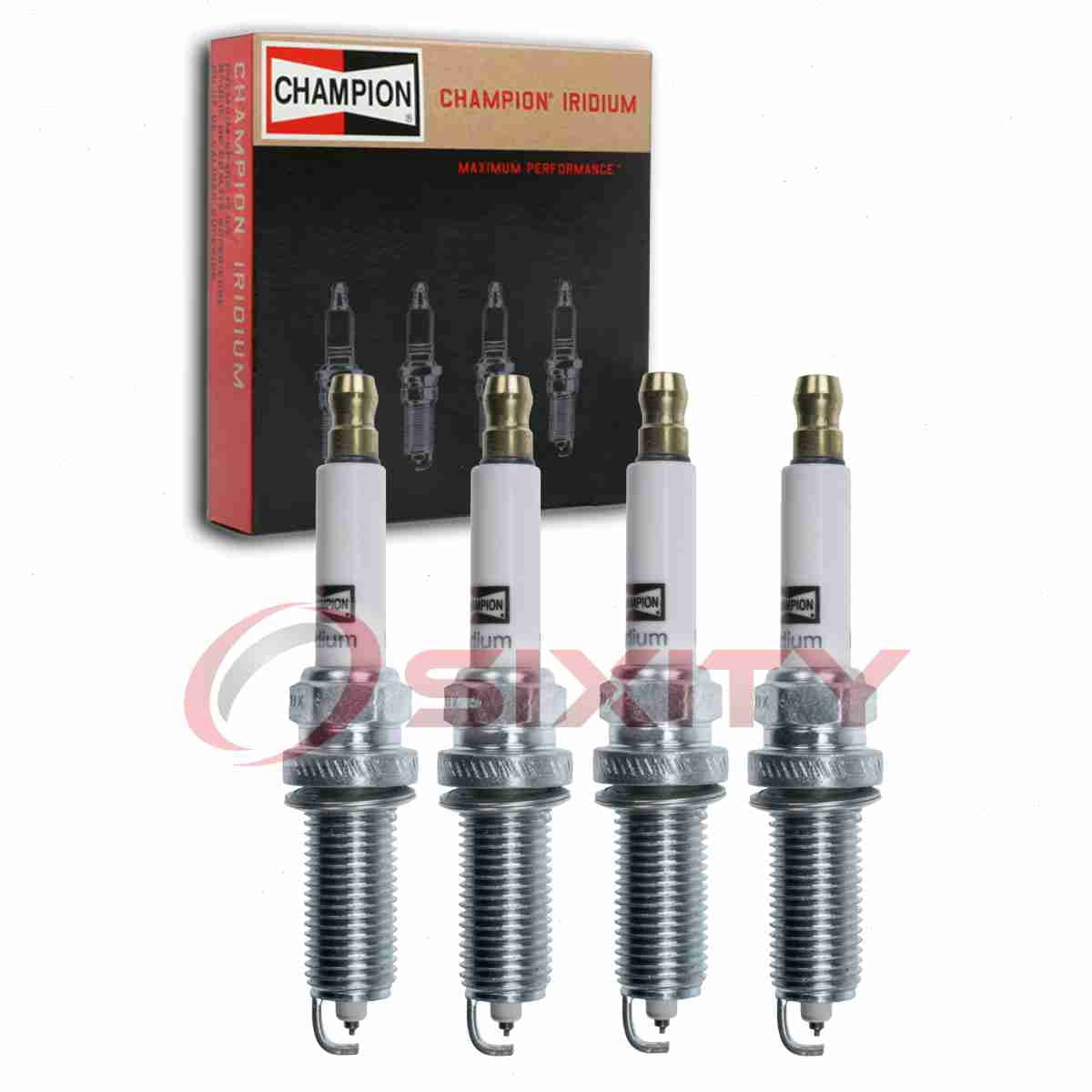 4 pc Champion 9410 Iridium Spark Plugs for 22401-CK81B PLZKAR6A11 REA12WMPB4 Ignition Wire Secondary Fits select: 2020-2022 TOYOTA RAV4, 2018-2022 TOYOTA CAMRY