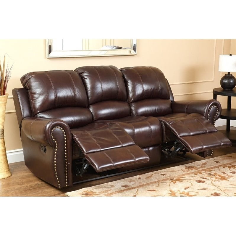 Abbyson Living Hogan Leather Reclining 2 Piece Sofa Set
