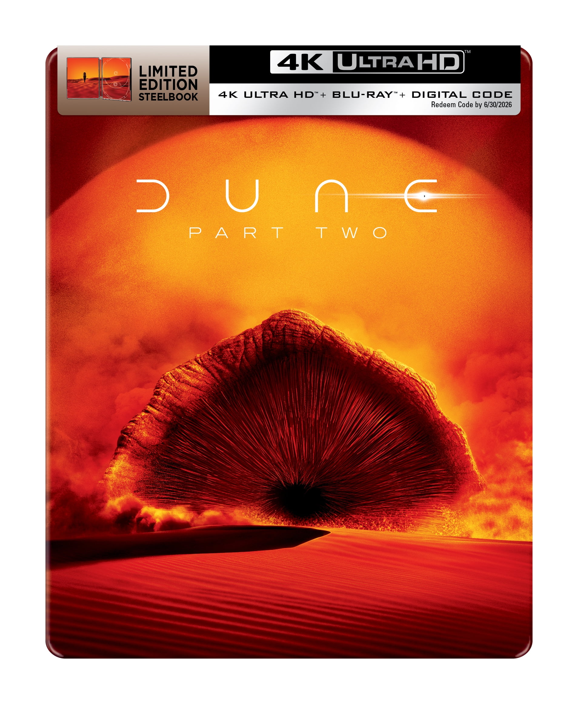Dune: Part Two (Steelbook) (4K Ultra HD + Blu-ray + Digital Copy)