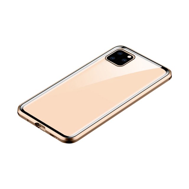 Double-side Tempered Glass Metal Magnetic Phone Case Cover for 11 Pro Max