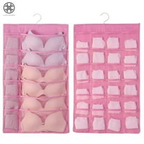 Luxtrada Hanging Closet Organizer with Pockets Bra Storage Dual-Sided Wall Shelf Sock Organizer Holder for Shoe Underwear Jewelry Storage Bags