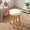 J, variant on Round Velvet Bar Stool Seat Cover, Stretch Elastic Washable Slipcover, Dustproof Furniture Protector Fit For Swivel Rolling Stools, Indoor Home Dining Chair Seasonal Decorative Seat Cushion Cover
