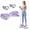Purple, variant on ZUNMOS Slim Waist Twister, Silent Ab Toner with Resistance Bands, 300 lbs Capacity Core Workout Board for Home Gym, Gray