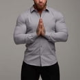 thumbnail image 2 of Men's Shirts Button Down Lace Up Puffy Sleeve Ruffled Vintage Black Men Fall Clothes size M, 2 of 4